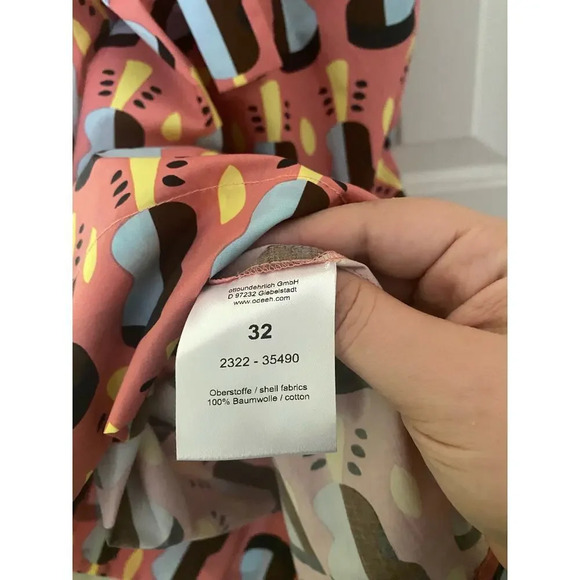 Odeeh Guitar Print Dress Pink Flamingo Size 32 - Picture 11 of 12